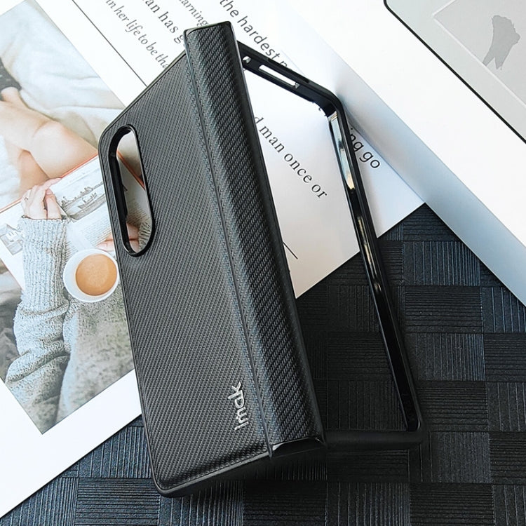 For Samsung Galaxy Z Fold4 5G IMAK Ruiyi Series Carbon Fiber PU + PC Phone Case(Black) - free shipping - PMC TechLife - Order now!