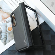 For Samsung Galaxy Z Fold4 5G IMAK Ruiyi Series Carbon Fiber PU + PC Phone Case(Black)