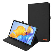 For Honor Pad 8 Fabric PU + TPU Flip Tablet Leather Case(Black)