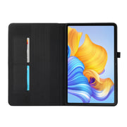 For Honor Pad 8 Fabric PU + TPU Flip Tablet Leather Case(Black)