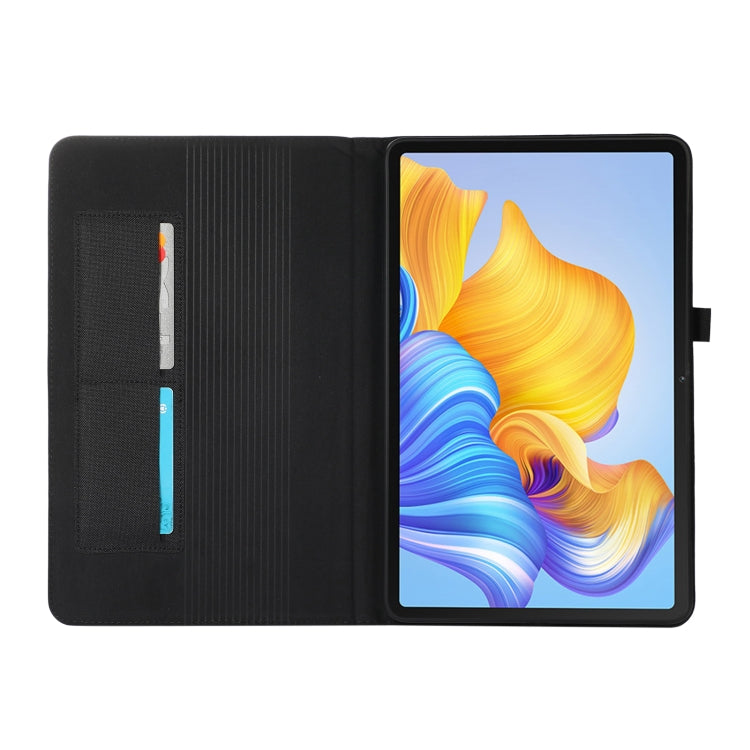 For Honor Pad 8 Fabric PU + TPU Flip Tablet Leather Case(Black)