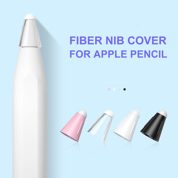 8 PCS / Set Fiber Texture Nib Protector For Apple Pencil(White)