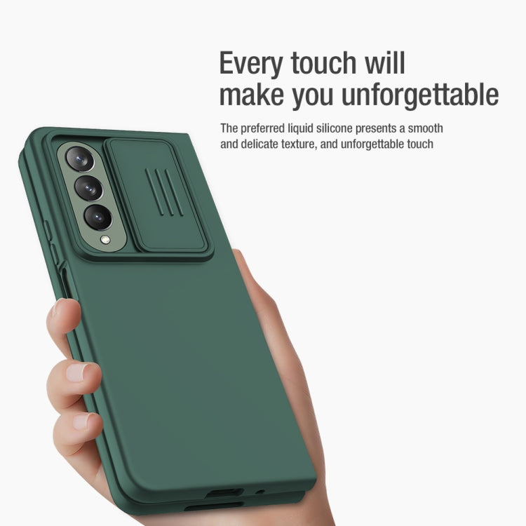 For Samsung Galaxy Z Fold4 5G NILLKIN CamShield Liquid Silicone + PC Full Coverage Case(Blue)