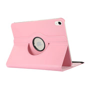 For iPad 2025 / 2022 360 Degree Rotation Litchi Texture Flip Leather Tablet Case with Holder (Pink)