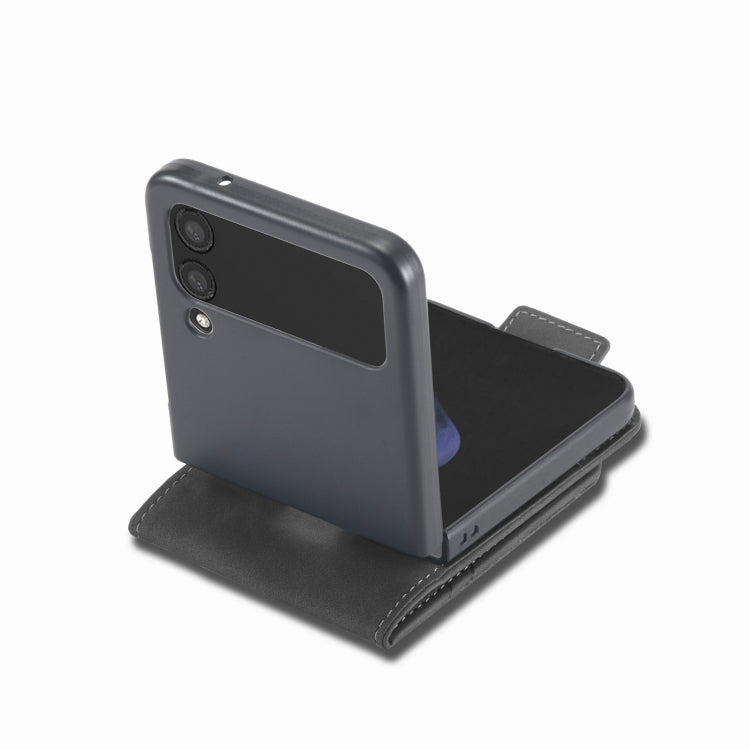 For Samsung Galaxy Z Flip4 Forwenw Dual-side Buckle Leather Phone Case(Black) - Galaxy Z Flip4 5G Cases by Forwenw | Online Shopping South Africa | PMC Jewellery | Buy Now Pay Later Mobicred