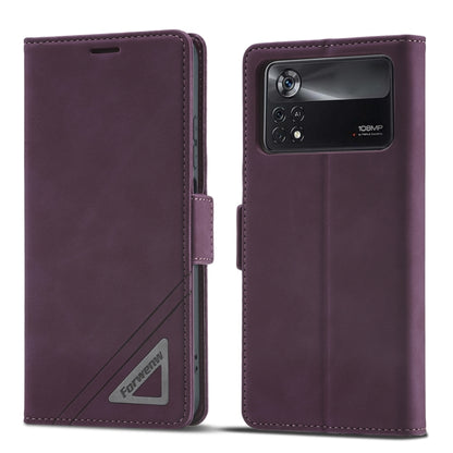 For Xiaomi Poco M4 Pro 4G Forwenw Dual-side Buckle Leather Phone Case(Wine Red) - free shipping - PMC Jewellery - Order now!