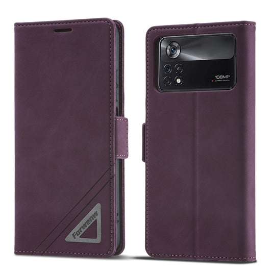 For Xiaomi Poco M4 Pro 4G Forwenw Dual-side Buckle Leather Phone Case(Wine Red) - free shipping - PMC Jewellery - Order now!
