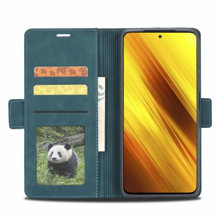For Xiaomi Poco X3 Pro / X3 / X3 NFC Forwenw Dual-side Buckle Leather Phone Case(Dark Cyan) - Xiaomi Cases by Forwenw | Online Shopping South Africa | PMC Jewellery | Buy Now Pay Later Mobicred