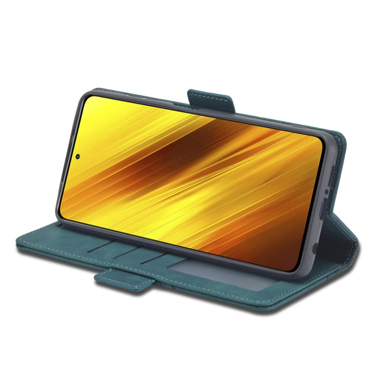 For Xiaomi Poco X3 Pro / X3 / X3 NFC Forwenw Dual-side Buckle Leather Phone Case(Dark Cyan) - Xiaomi Cases by Forwenw | Online Shopping South Africa | PMC TechLife | Buy Now Pay Later Mobicred