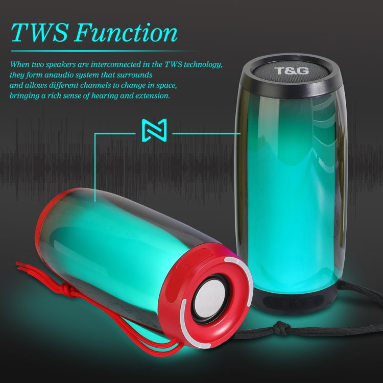T&G TG335 1800mAh Portable Color LED Wireless Bluetooth Speaker(Red) - Desktop Speaker by T&G | Online Shopping South Africa | PMC TechLife | Buy Now Pay Later Mobicred