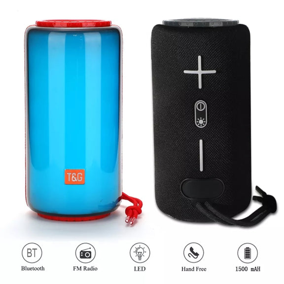 T&G TG639 10W Portable LED Light TWS Wireless Bluetooth Speaker(Blue)