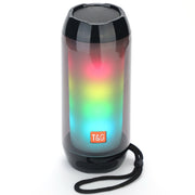 T&G TG643 Portable LED Light Water-resistant Subwoofer Wireless Bluetooth Speaker(Black)
