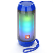 T&G TG643 Portable LED Light Water-resistant Subwoofer Wireless Bluetooth Speaker(Blue)