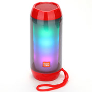 T&G TG643 Portable LED Light Water-resistant Subwoofer Wireless Bluetooth Speaker(Red)