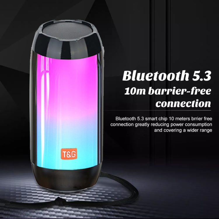 T&G TG643 Portable LED Light Water-resistant Subwoofer Wireless Bluetooth Speaker(Green)