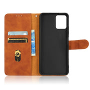 For T-Mobile Revvl 6 Pro 5G Skin Feel Magnetic Flip Leather Phone Case(Brown)