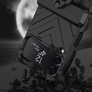 For Samsung Galaxy Z Flip4 GKK Sliding Camshield Magnetic Armor Flip Phone Case with Ring Holder(Purple)