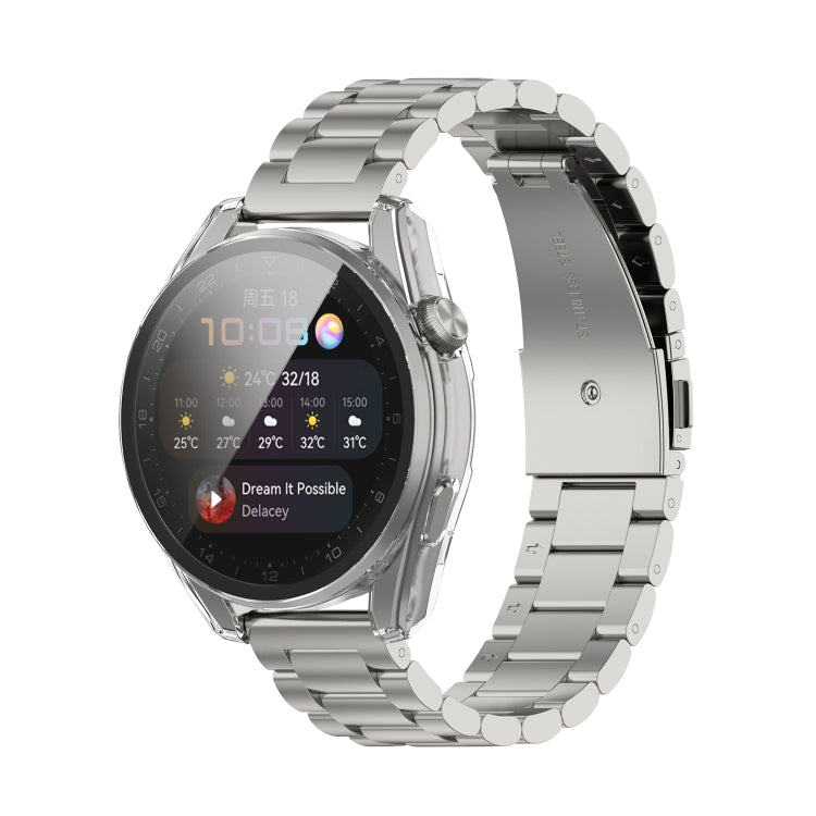 For Huawei Watch3 Pro New PC + Tempered Glass Integrated Protective Watch Case(Transparent White) - Watch Cases by PMC Jewellery | Online Shopping South Africa | PMC Jewellery | Buy Now Pay Later Mobicred
