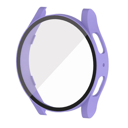 For Samsung Galaxy Watch5 44mm PC + Tempered Glass Integrated Protective Watch Case(Purple) - Watch Cases by PMC Jewellery | Online Shopping South Africa | PMC Jewellery | Buy Now Pay Later Mobicred