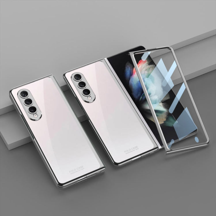 For Samsung Galaxy Z Fold4 GKK Integrated Electroplating + Glass Full Coverage Phone Case(Silver) - free shipping - PMC TechLife - Order now!