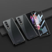 For Samsung Galaxy Z Fold4 GKK Integrated Electroplating + Glass Full Coverage Phone Case(Black)