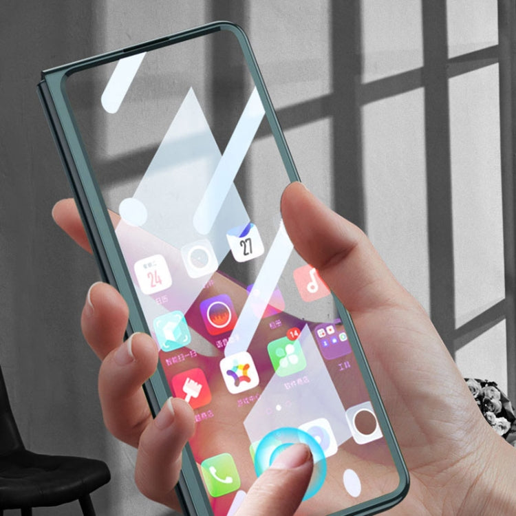 For Samsung Galaxy Z Fold4 GKK Integrated Electroplating + Glass Full Coverage Phone Case(Black)