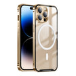 For iPhone 14 Pro Max MagSafe Frosted Metal Phone Case (Gold) - free shipping - PMC TechLife - Order now!