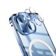 For iPhone 14 Pro Max MagSafe Frosted Metal Phone Case (Gold)