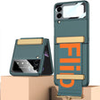 For Samsung Galaxy Z Flip4 GKK Ultra-thin Full Coverage Phone Flip Case with Wristband(Green) - free shipping - PMC TechLife - Order now!