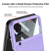 For Samsung Galaxy Z Flip4 GKK Ultra-thin Full Coverage Phone Flip Case with Wristband(Pink)