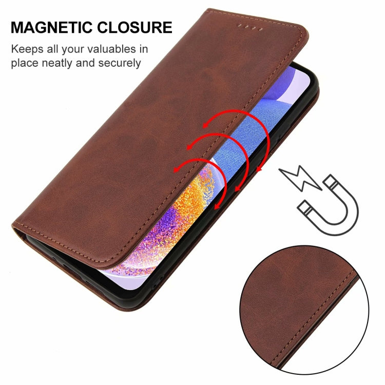For Samsung Galaxy A23 4G Magnetic Closure Leather Phone Case(Brown) - free shipping - PMC TechLife - Order now!