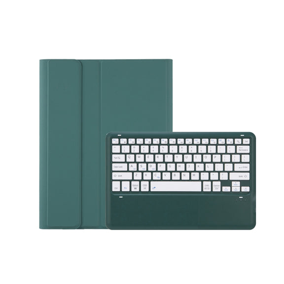 A0N4 Detachable Sheep Pattern TPU Bluetooth Keyboard Tablet Leather Case For Xiaomi Pad 5 Pro 12.4(Dark Green)