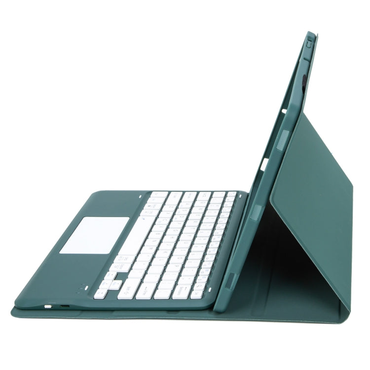 A0N4-A Detachable Sheep Pattern TPU Bluetooth Keyboard Tablet Leather Case with Touchpad For Xiaomi Pad 5 Pro 12.4(Dark Green)