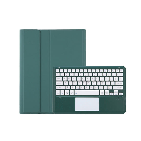 A0N4-A Detachable Sheep Pattern TPU Bluetooth Keyboard Tablet Leather Case with Touchpad For Xiaomi Pad 5 Pro 12.4(Dark Green)