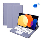 A0N4-A Detachable Sheep Pattern TPU Bluetooth Keyboard Tablet Leather Case with Touchpad For Xiaomi Pad 5 Pro 12.4(Purple)