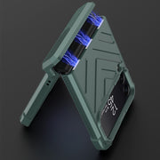 For Samsung Galaxy Z Flip4 GKK Magnetic Folding Swivel Armored Phone Case with Hinges(Purple)