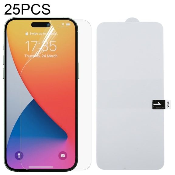 For iPhone 14 Pro Max 25pcs Full Screen Protector Explosion-proof Hydrogel Film