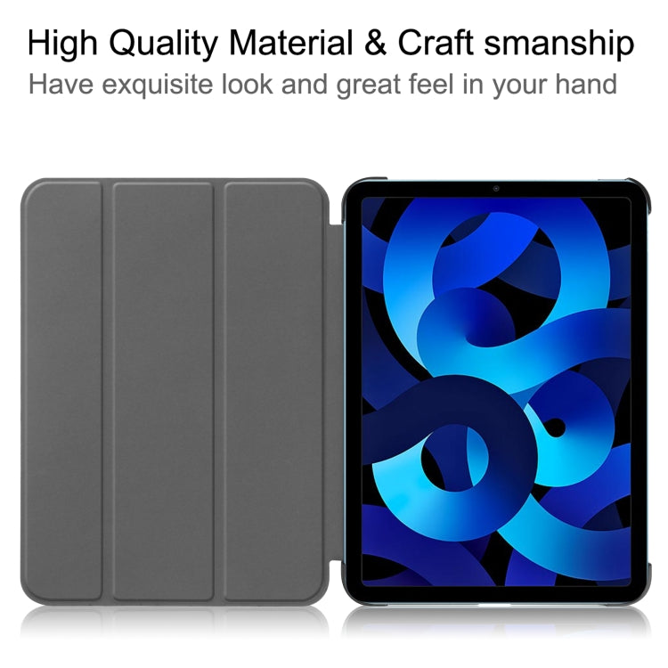 Solid Color Custer Texture Leather Tablet Case For iPad 10th Gen 10.9 2022 / 2025 (Black)
