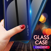 For Samsung Galaxy A53 5G Texture Gradient Glass TPU Phone Case(White)