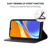 For Xiaomi Redmi 9C NFC Magnetic Closure Leather Phone Case(Black)