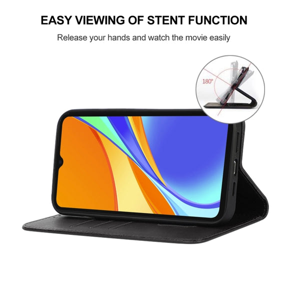 For Xiaomi Redmi 9C NFC Magnetic Closure Leather Phone Case(Black)