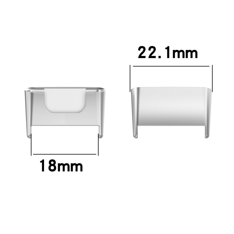 For Xiaomi Mi Band 7 Pro 1 Pair Metal Watch Band Connector(Black) -  by PMC TechLife | Online Shopping South Africa | PMC TechLife