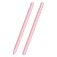 3 in 1 Striped Liquid Silicone Stylus Case with Two Tip Caps For Apple Pencil 1(Pink) - Pencil Accessories by PMC TechLife | Online Shopping South Africa | PMC TechLife