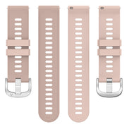Compatible with Garmin Compatible witherunner255S 18mm Cross Textured Silicone Watch Band(Light Pink)