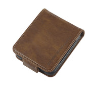 For Samsung Galaxy Z Flip4 5G LC.IMEEKE RFID Anti-theft Leather Phone Case(Brown)