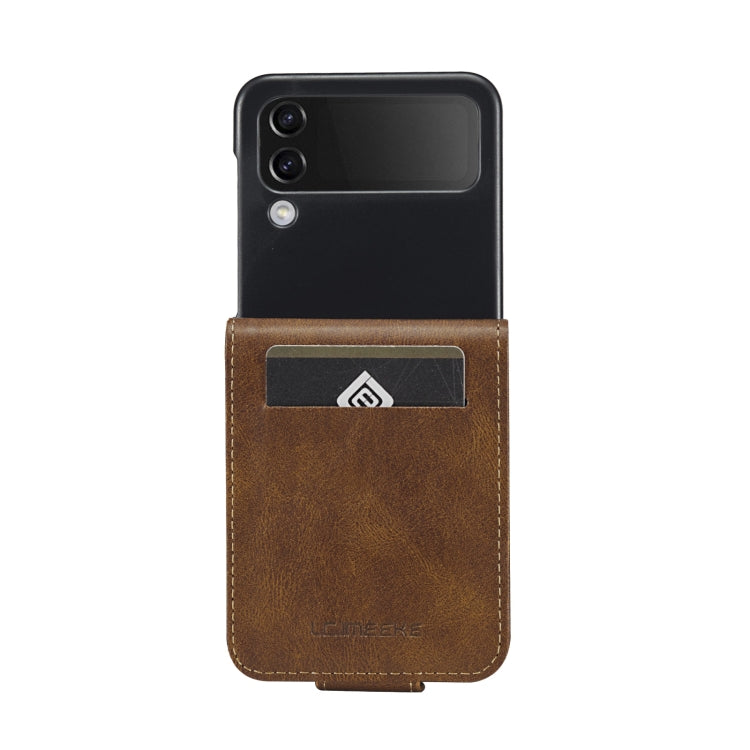 For Samsung Galaxy Z Flip4 5G LC.IMEEKE RFID Anti-theft Leather Phone Case(Brown) - free shipping - PMC TechLife - Order now!