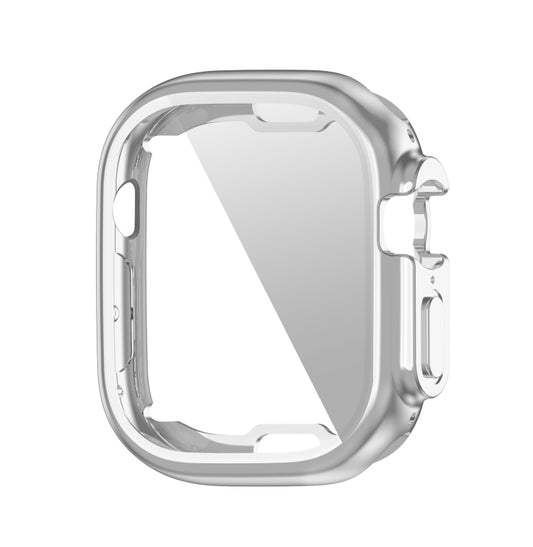 PET Film TPU Watch Case For Apple Watch Ultra 49mm / Ultra 2 49mm(Silver) - Watch Cases by PMC Jewellery | Online Shopping South Africa | PMC Jewellery | Buy Now Pay Later Mobicred