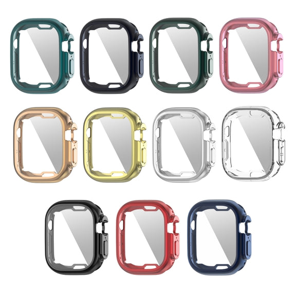 PET Film TPU Watch Case For Apple Watch Ultra 49mm / Ultra 2 49mm(Silver)
