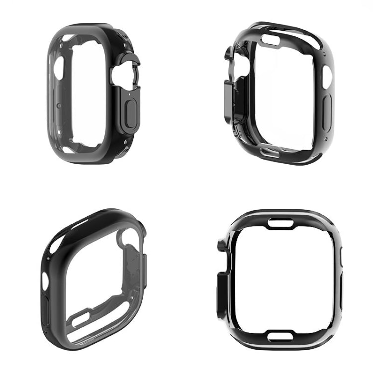 PET Film TPU Watch Case For Apple Watch Ultra 49mm / Ultra 2 49mm(Silver)