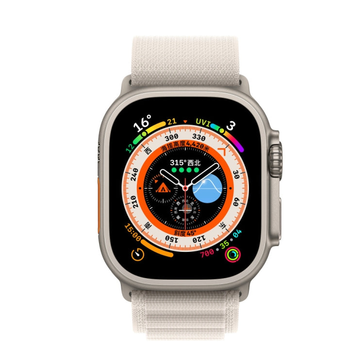 Nylon Loop Watch Band For Apple Watch 46mm / 49mm / 45mm / 44mm(Starlight) - Watch Bands by PMC TechLife | Online Shopping South Africa | PMC TechLife | Buy Now Pay Later Mobicred